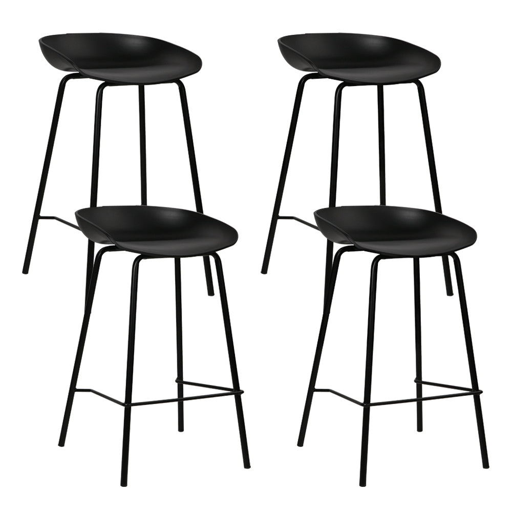 Chair Kingdom 4x Bar Stools Kitchen Counter Stools Metal