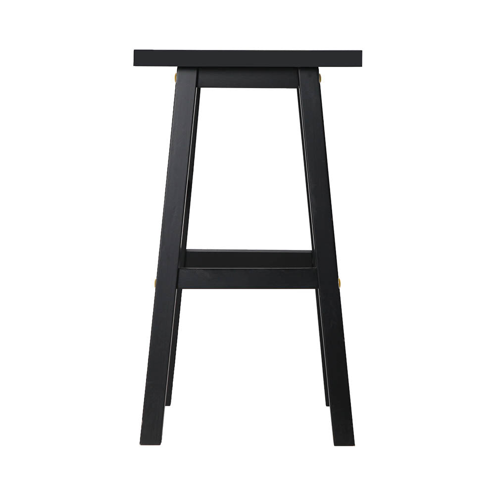 Chair Kingdom Bar Stools Kitchen Counter Stools Wooden Chairs Black x2