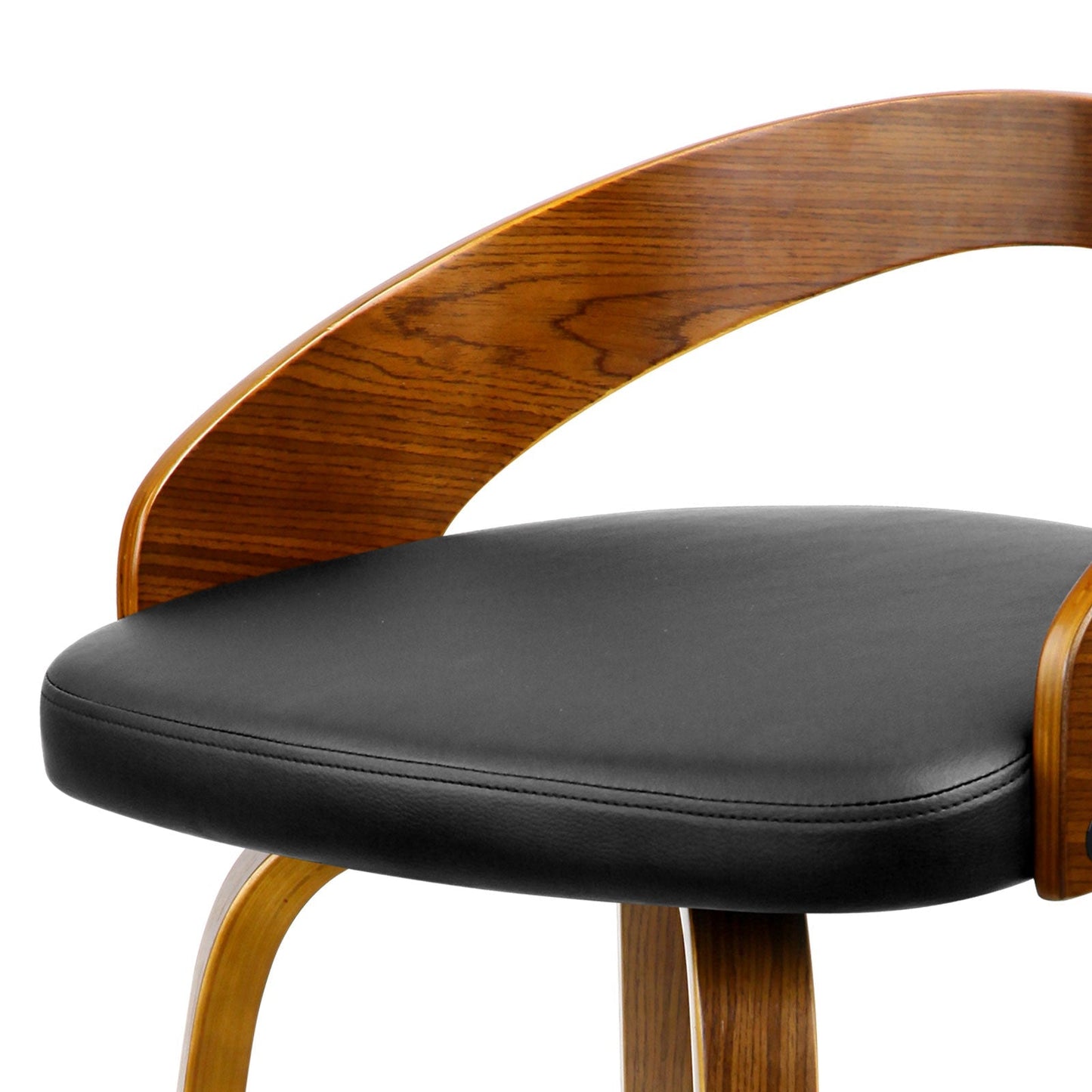Chair Kingdom 2x Bar Stools Swivel Seat Curving Backrest
