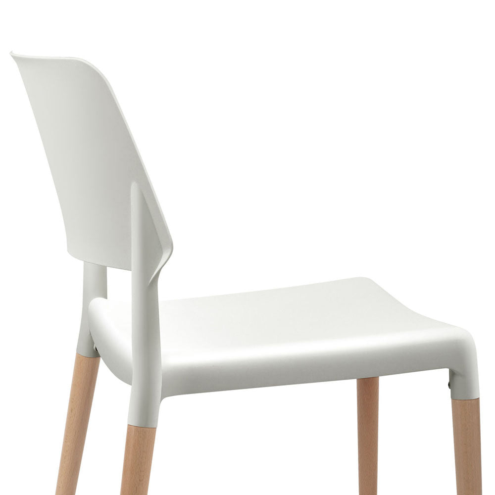 Chair Kingdom Dining Chairs White Stackable Set of 4
