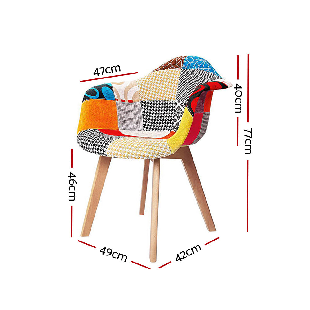 Chair Kingdom Set of 2 Fabric Dining Chairs