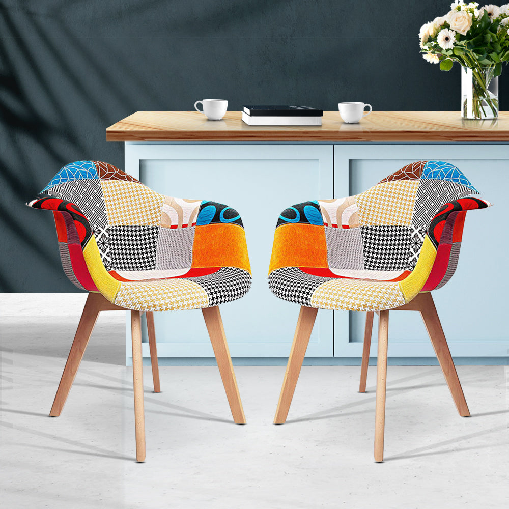 Chair Kingdom Set of 2 Fabric Dining Chairs