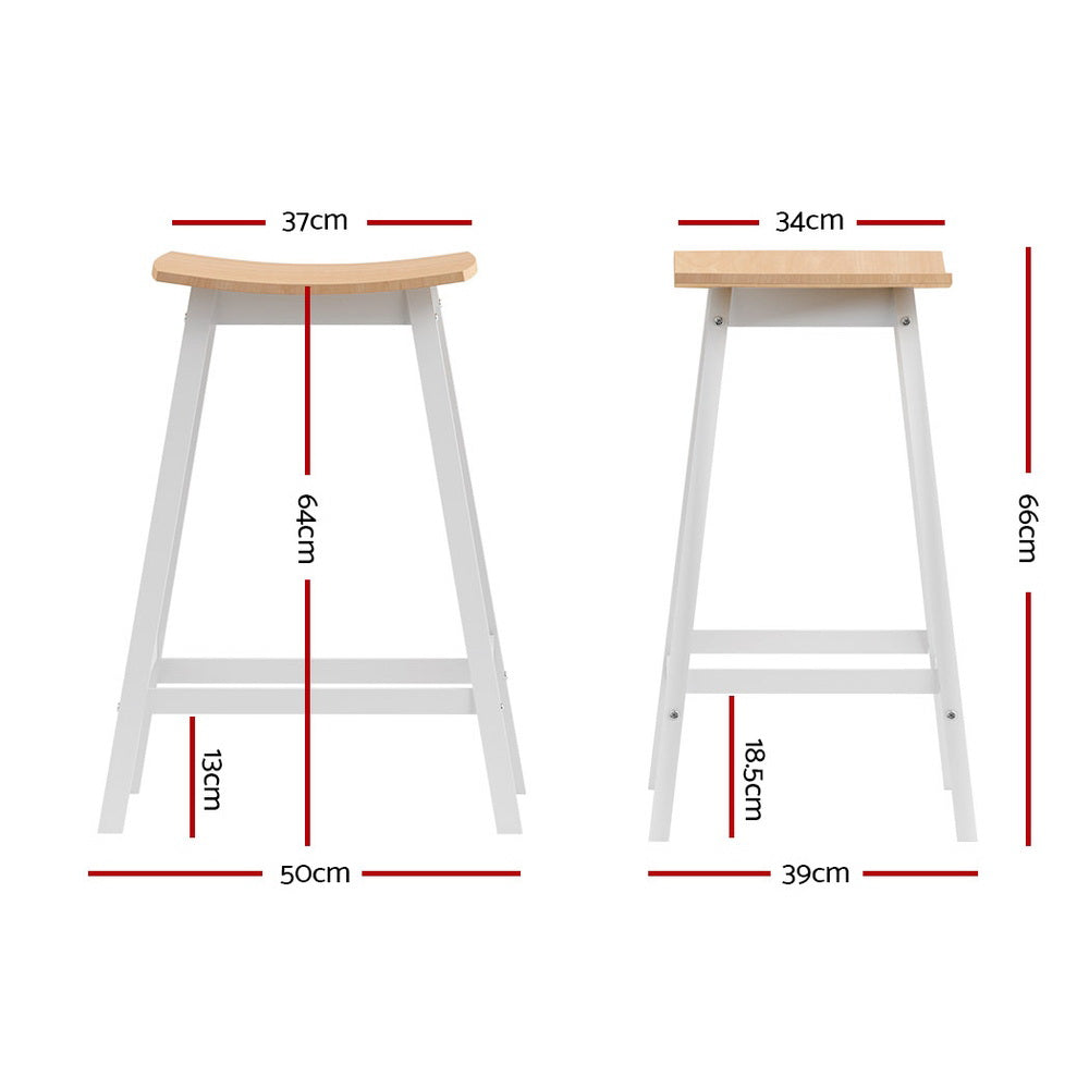Chair Kingdom 2x Bar Stools Wooden Chairs Oak