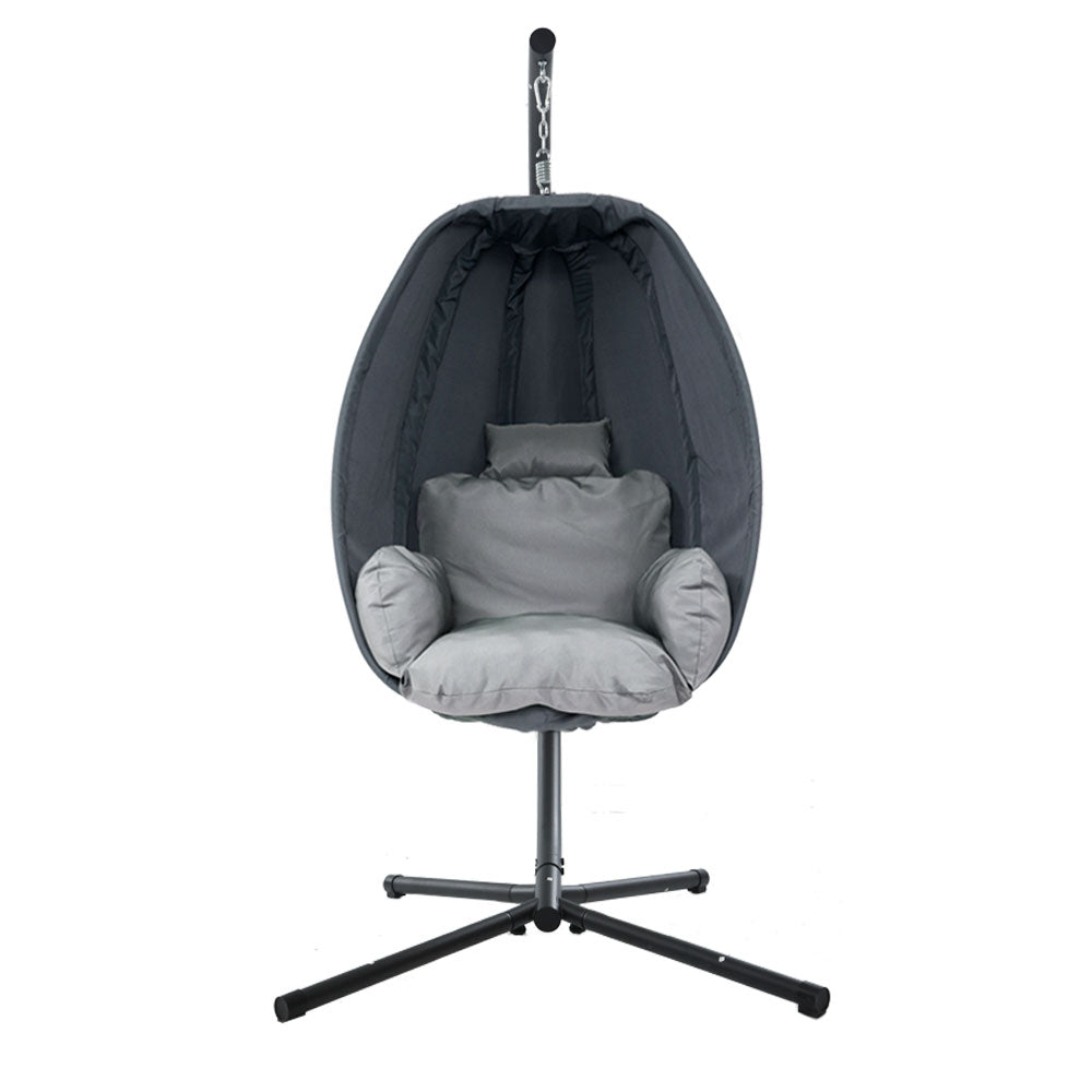 Chair Kingdom Grey Luxury Hanging Swing Chair Pod