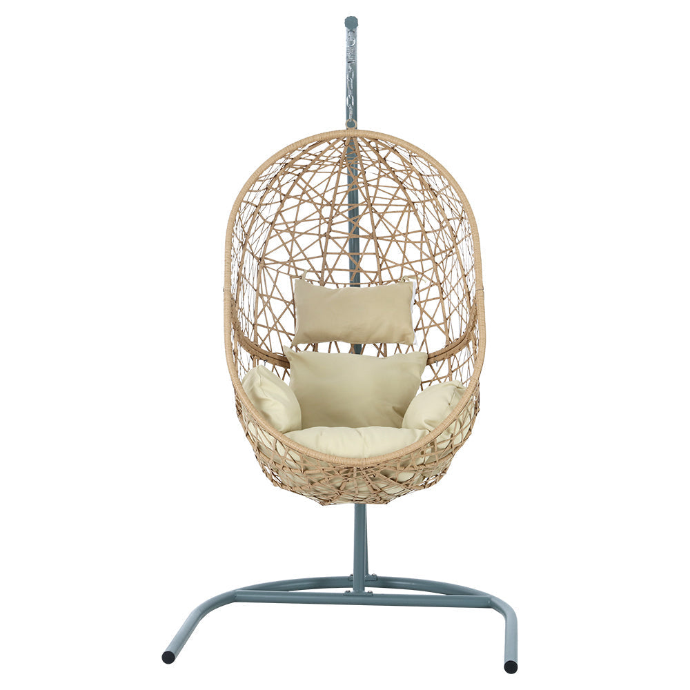 Sorrento Cream Premium Swing Egg Chair with Stand
