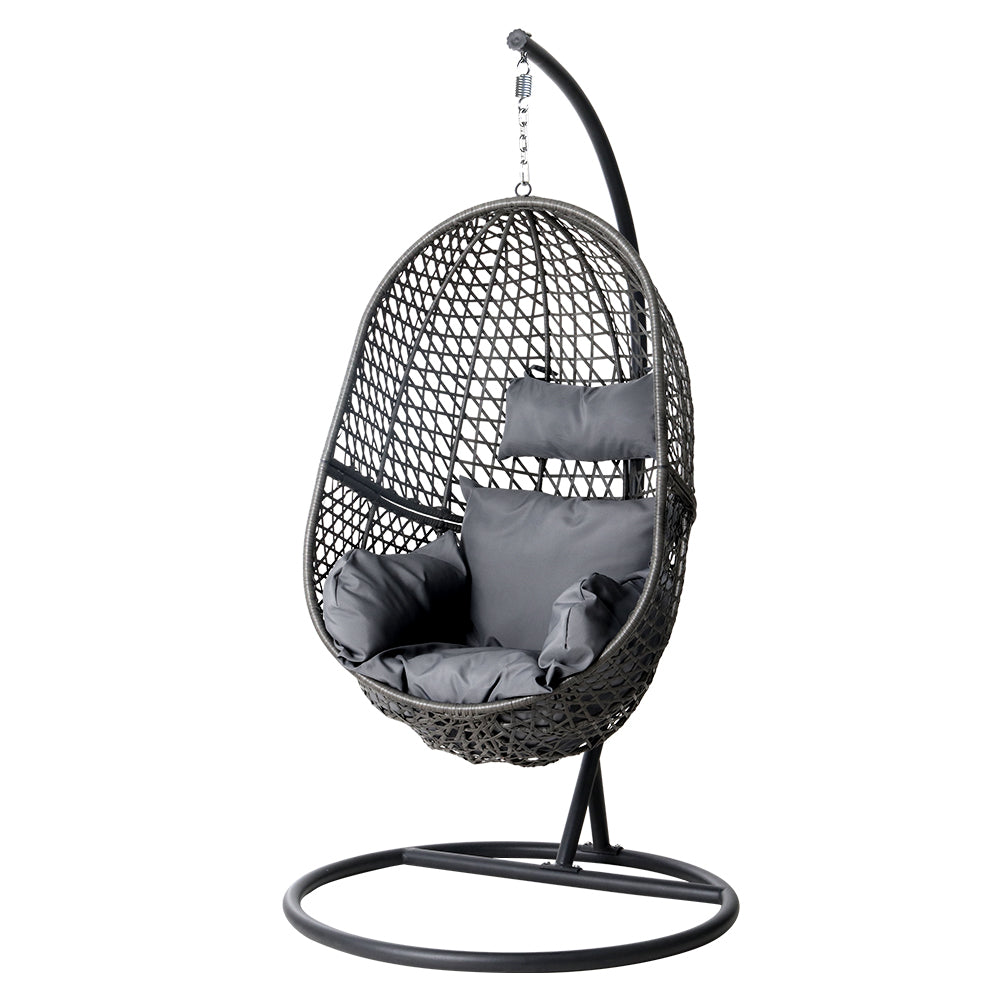 Sorrento Premium Black Swing Chair with Stand
