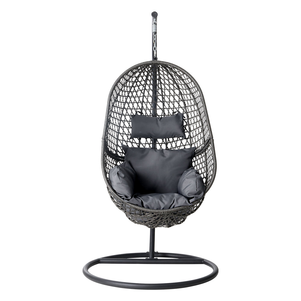 Sorrento Premium Black Swing Chair with Stand