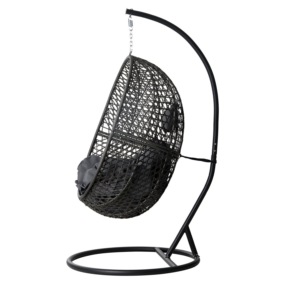 Sorrento Premium Black Swing Chair with Stand