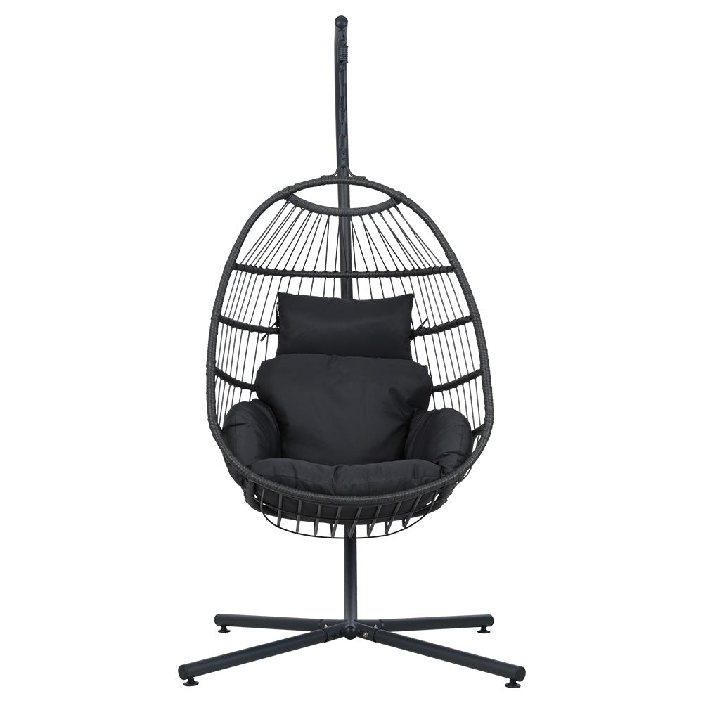 Chair Kingdom Deluxe Grey Egg Swing Chair with Stand