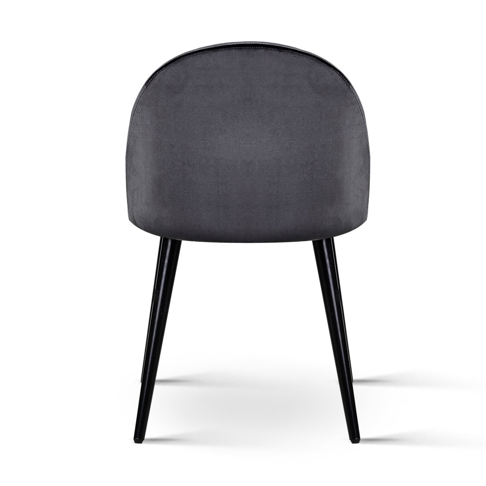 Chair Kingdom Dining Chairs Grey Velvet Set of 2 Charles