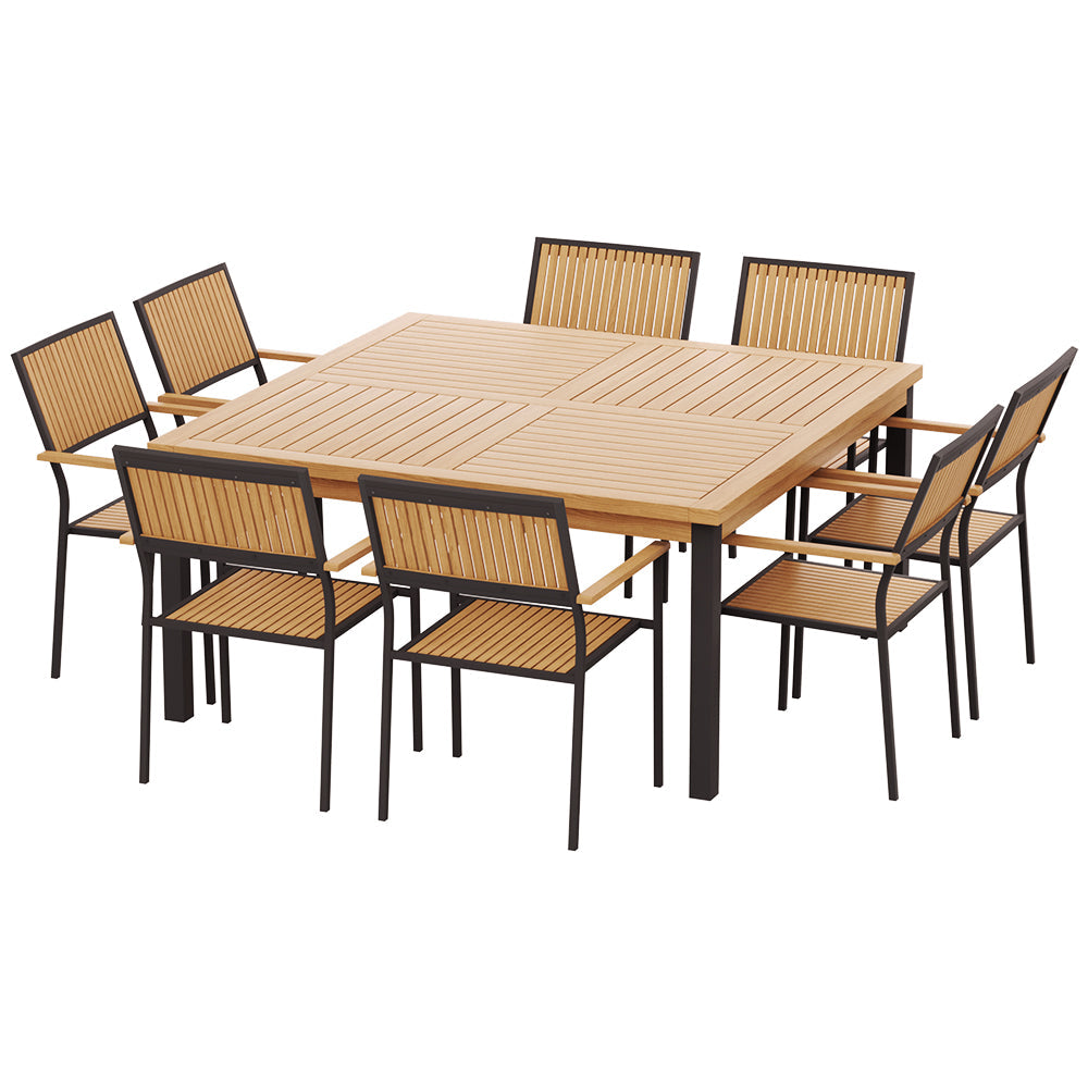 Brighton 8 Seater Acacia Wood Dining Set