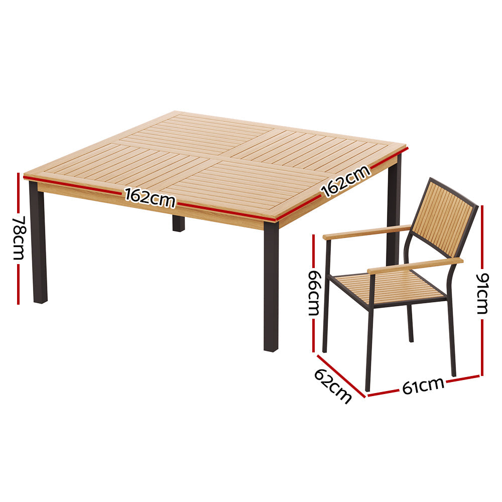 Brighton 8 Seater Acacia Wood Dining Set