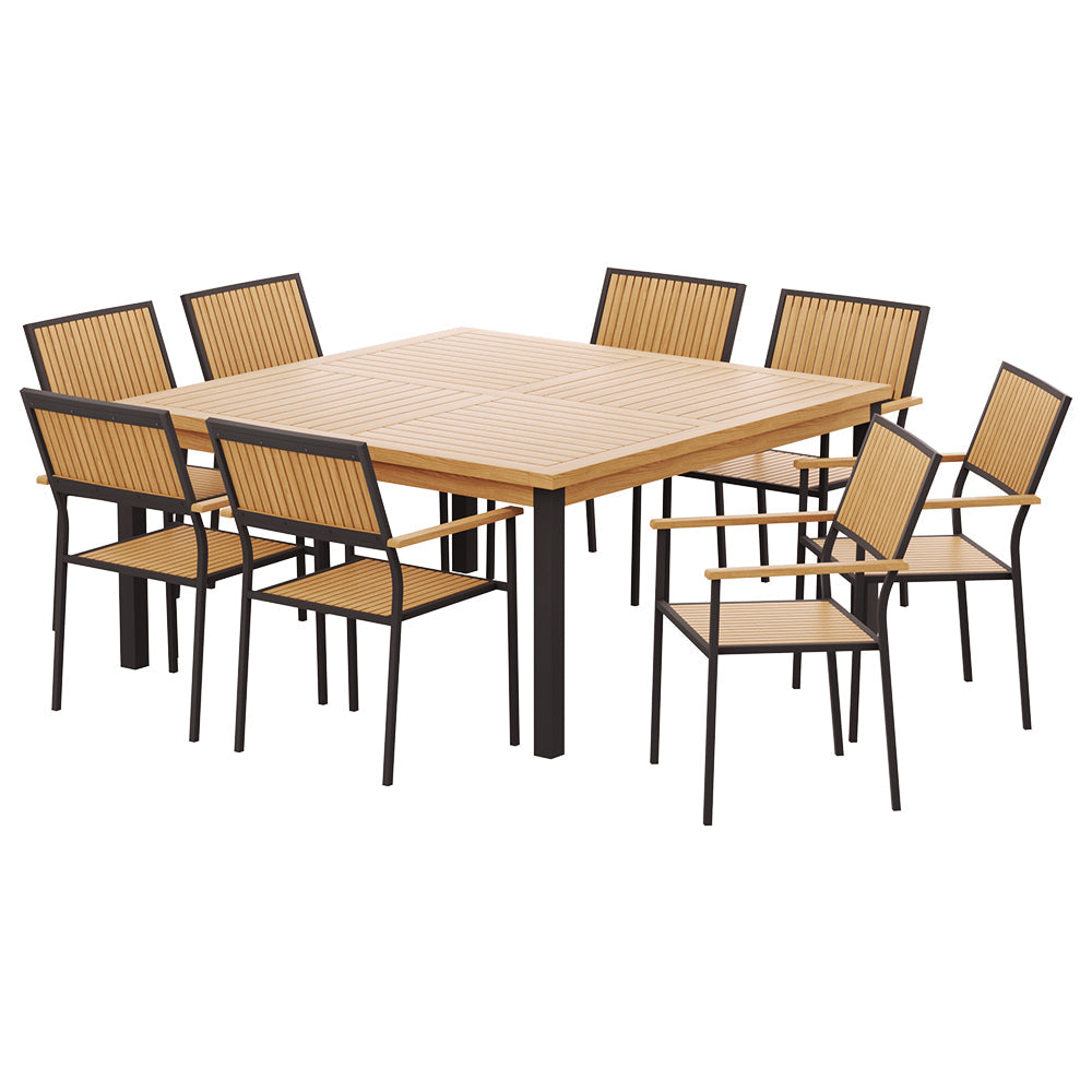 Brighton 8 Seater Acacia Wood Dining Set