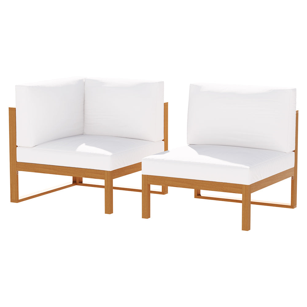 Portsea Acacia Wood 5-Piece Outdoor Sofa Set