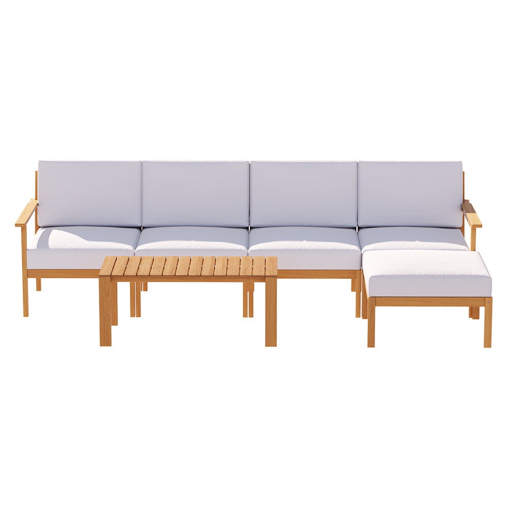 Portsea 6-Piece Acacia Wood Outdoor Sofa Set