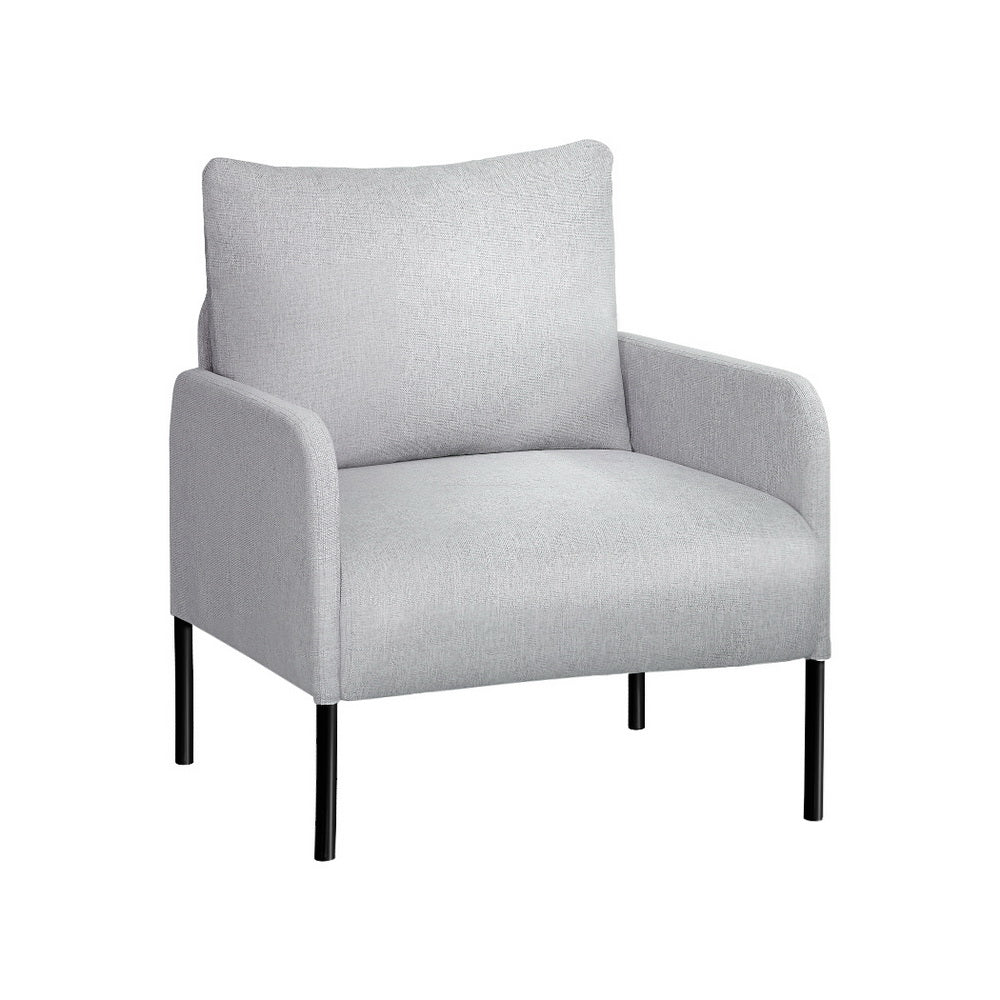 Chair Kingdom Armchair Accent Chair Pillow Fabric Grey