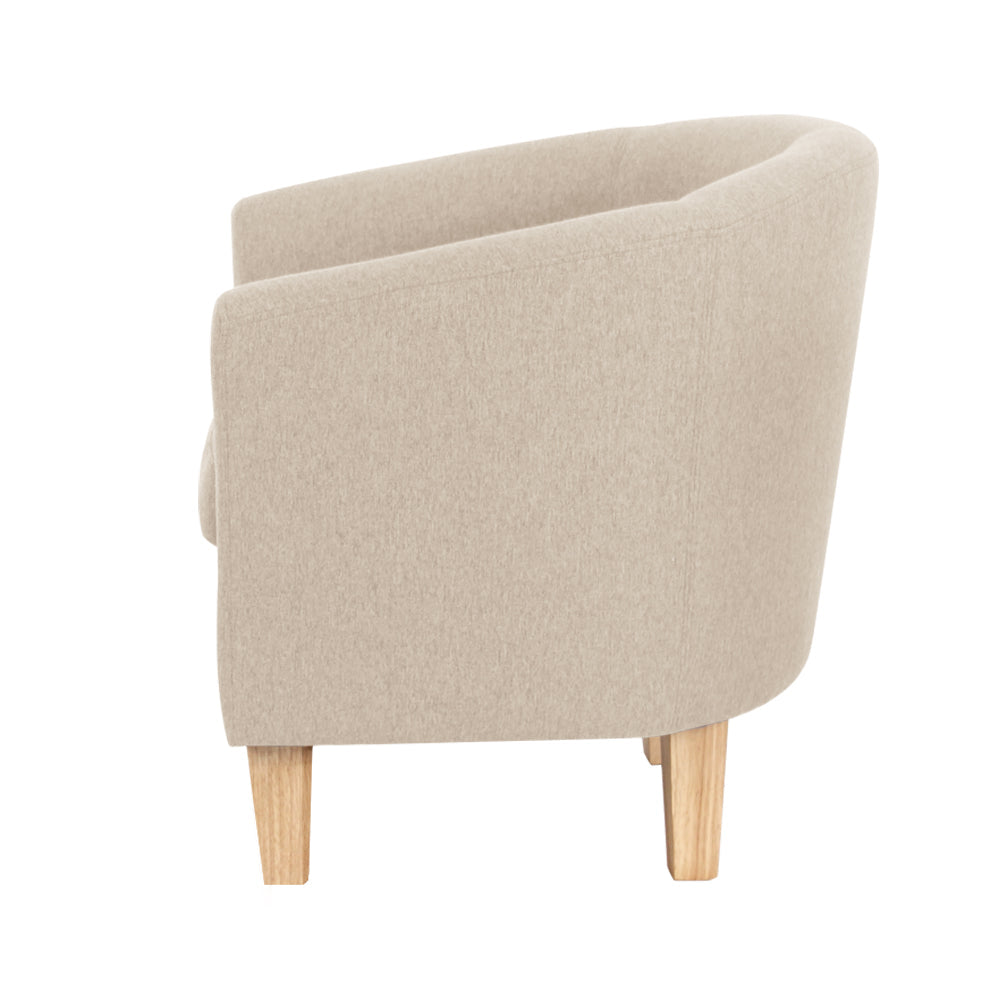 Chair Kingdom Armchair Lounge Chair Tub Accent Armchairs Fabric Sofa Chairs Beige
