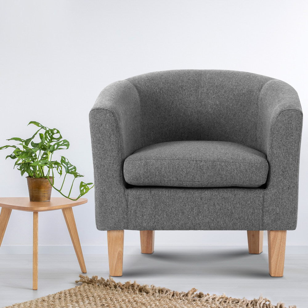 Chair Kingdom Abby Fabric Armchair - Grey