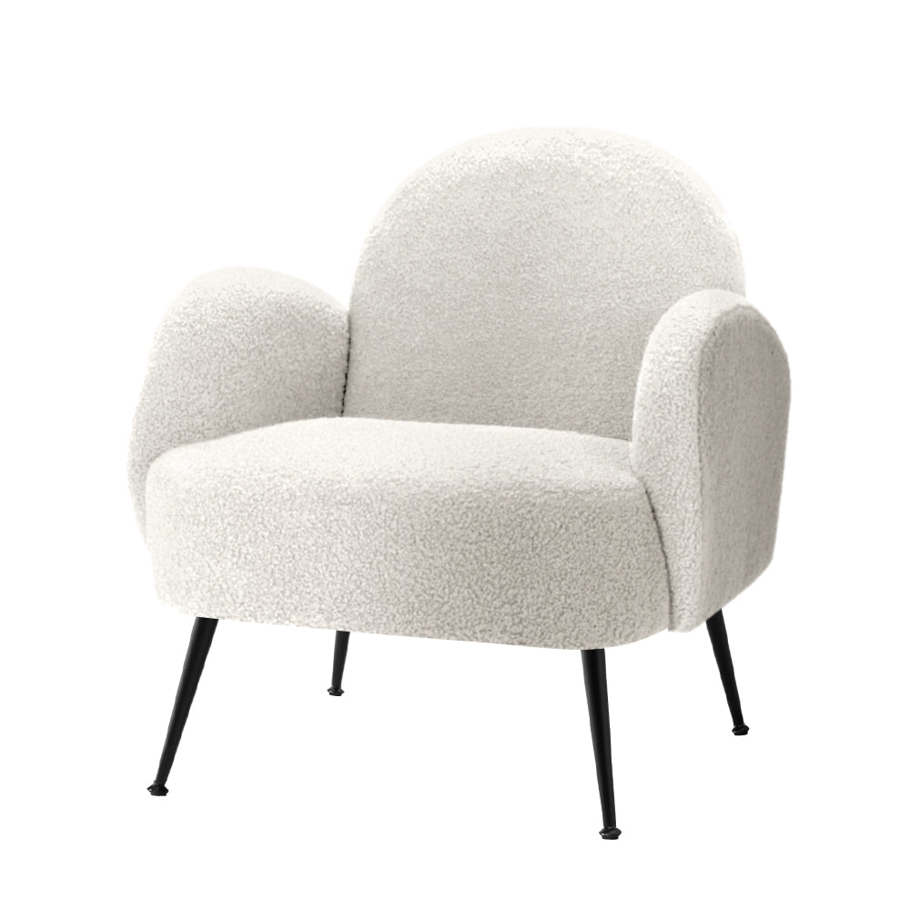 Chair Kingdom Armchair Lounge Chair Armchairs Accent Arm Chairs Sherpa Boucle White