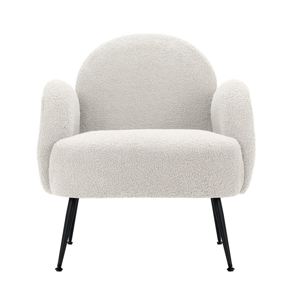 Chair Kingdom Armchair Lounge Chair Armchairs Accent Arm Chairs Sherpa Boucle White