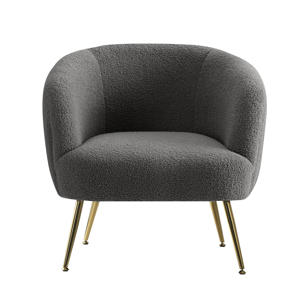 Chair Kingdom Armchair Lounge Chair Accent Chairs Arm Armchairs Sherpa Boucle Charcoal