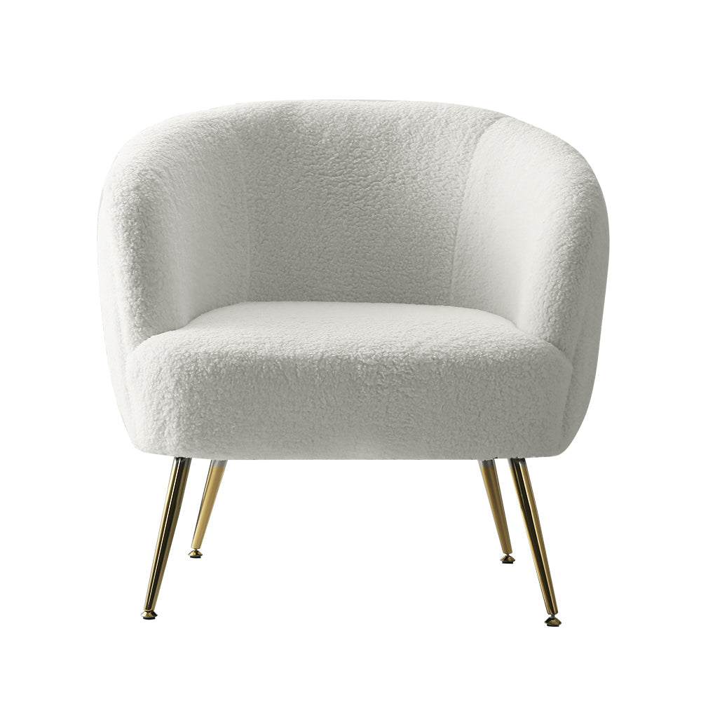 Chair Kingdom Armchair Lounge Chair Accent Chairs Armchairs Sherpa Boucle Sofa White
