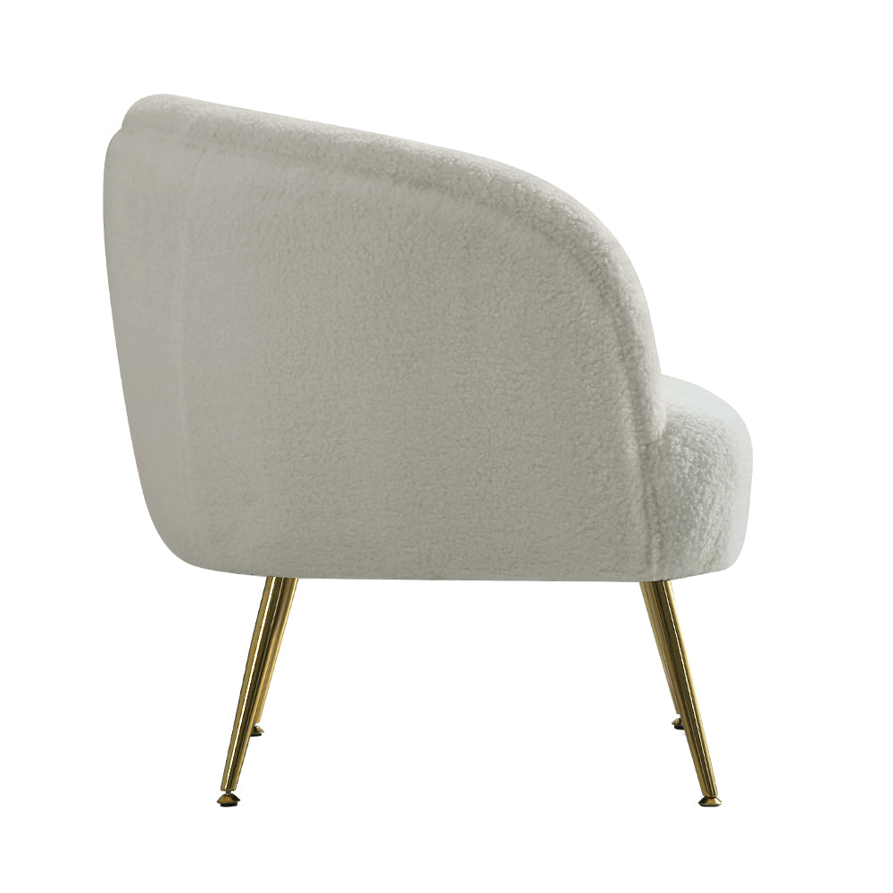 Chair Kingdom Armchair Lounge Chair Accent Chairs Armchairs Sherpa Boucle Sofa White