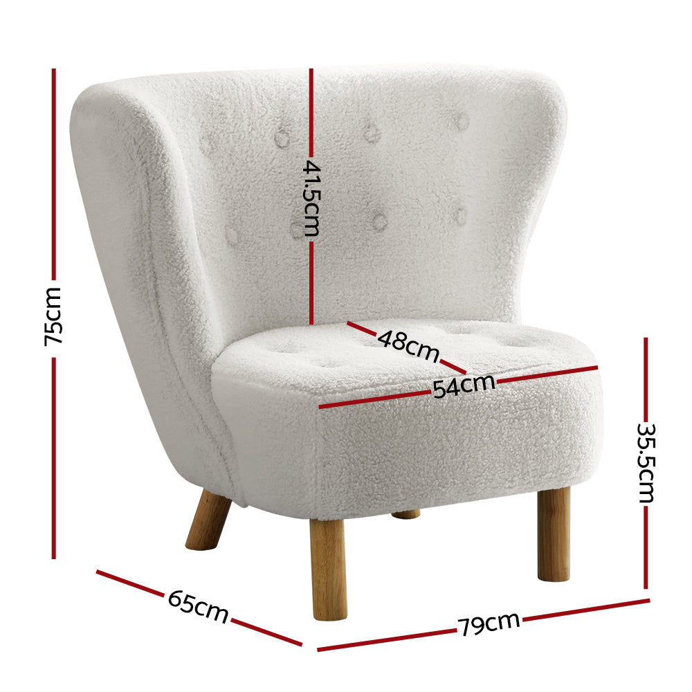 Chair Kingdom Armchair Lounge Accent Chair Armchairs Couch Chairs Sofa Bedroom White