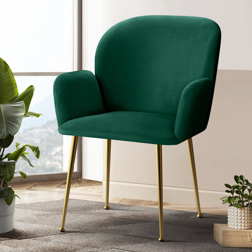 Chair Kingdom Dining Chairs Set of 2 Velevt Green Kynsee
