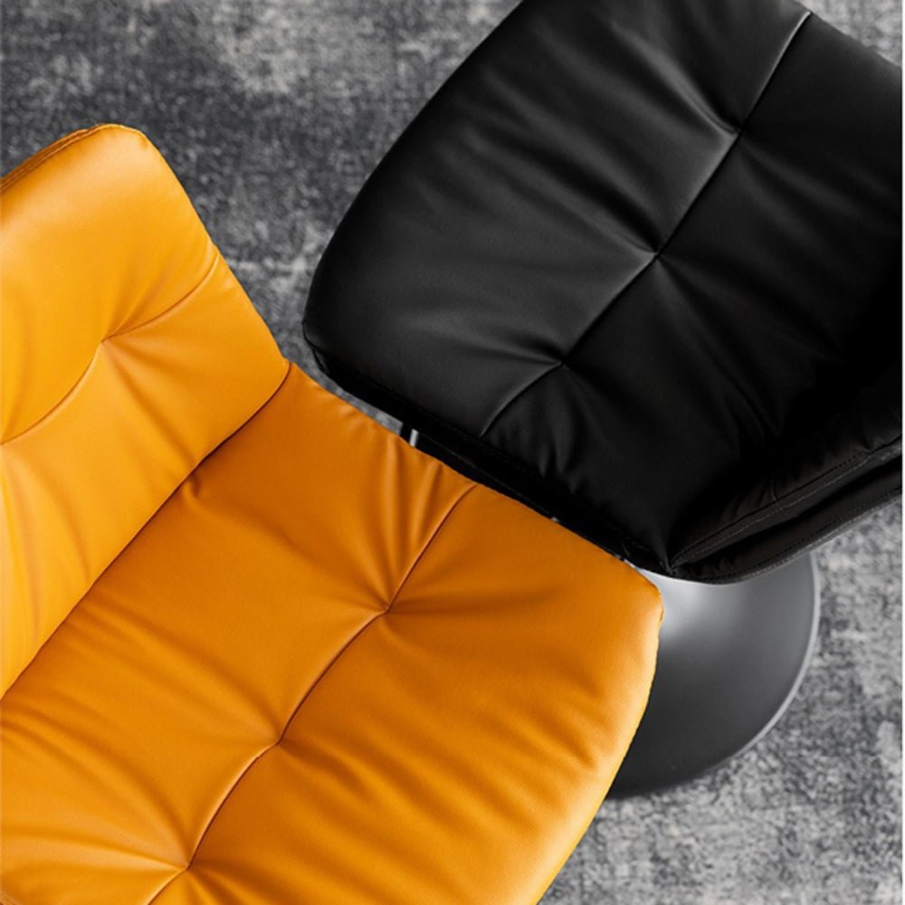 Bar Stools Kitchen Bar Stool Leather Barstools Swivel Gas Lift Counter Chairs x2 Black