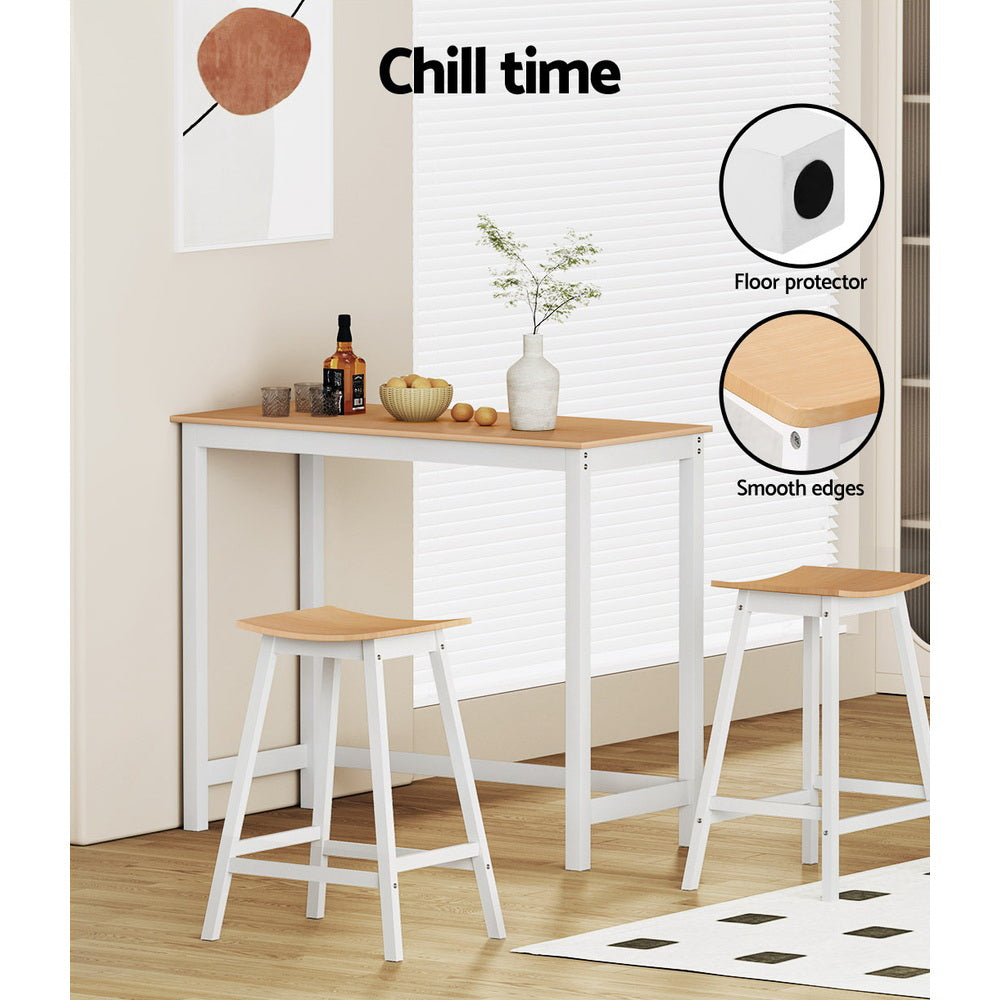 Chair Kingdom 2x Bar Stools Wooden Chairs Oak