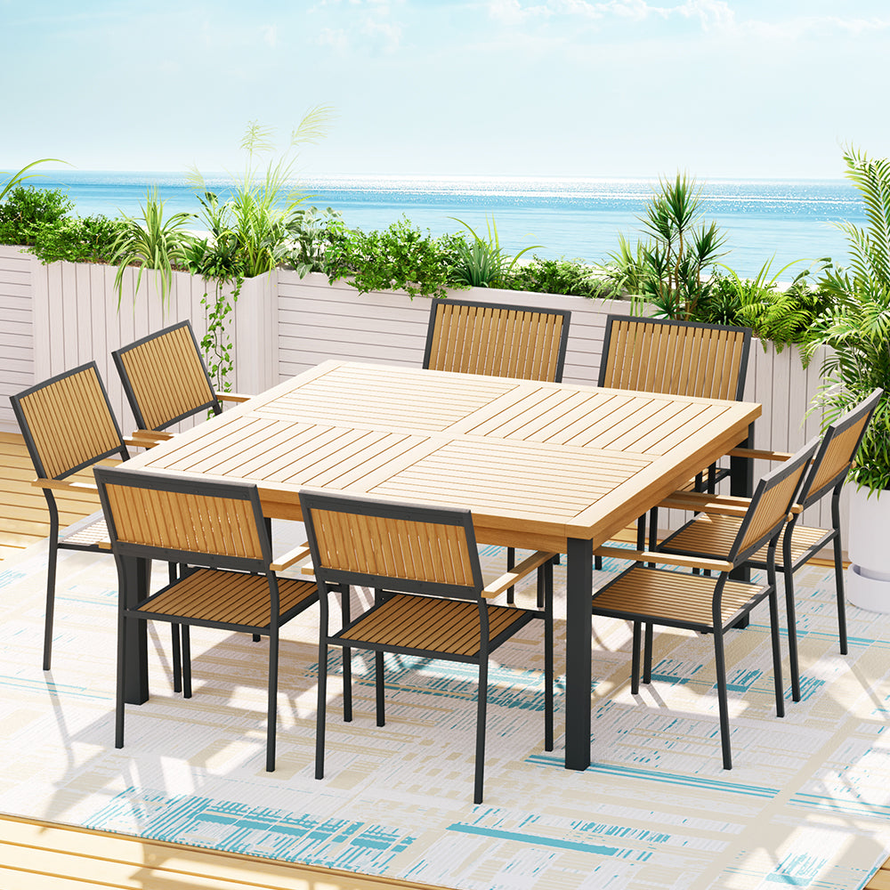 Brighton 8 Seater Acacia Wood Dining Set
