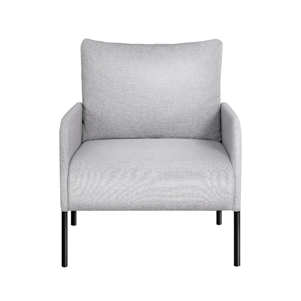 Chair Kingdom   Armchair Accent Chair Pillow Fabric Grey
