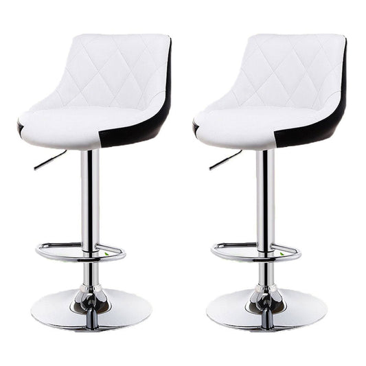 Bar Stools Kitchen Bar Stool Leather Barstools Swivel Gas Lift Counter Chairs x2